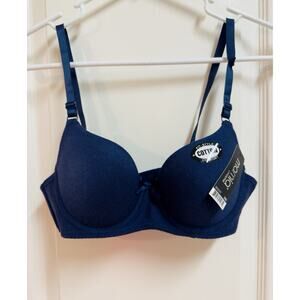 Mamia Lingerie Underwire Lined T-shirt Bra NWT Size 34A /Navy